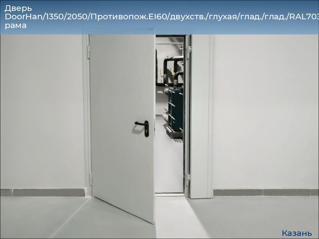 Дверь DoorHan/1350/2050/Противопож.EI60/двухств./глухая/глад./глад./RAL7035/прав./угл. рама, kazan.doorhan.ru